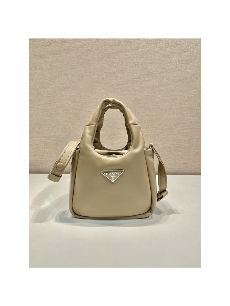 Prada Small padded Prada Soft beige nappa-leather bag 1BA359