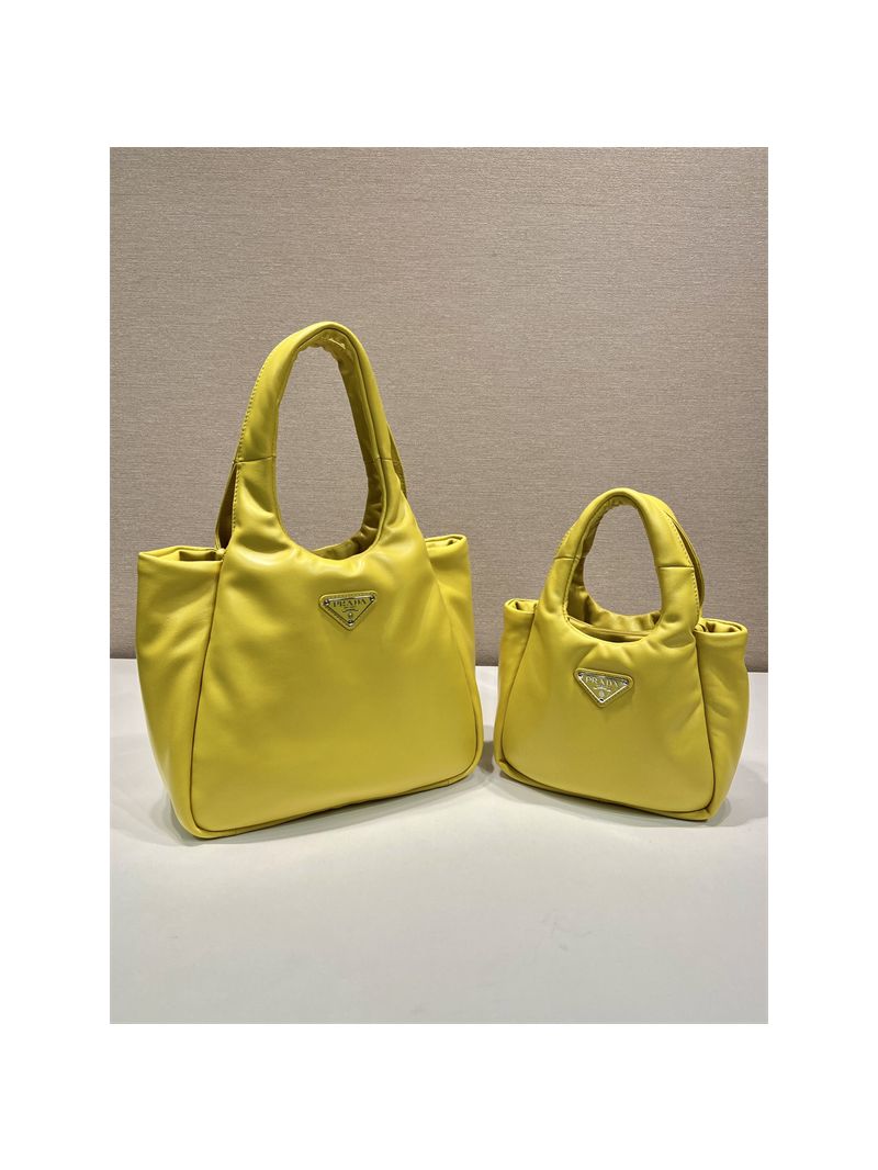 Prada Medium padded Prada Soft yellow nappa leather bag 1BG413