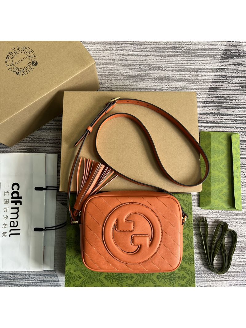 Gucci Blondie small shoulder bag 742360 in orange leather