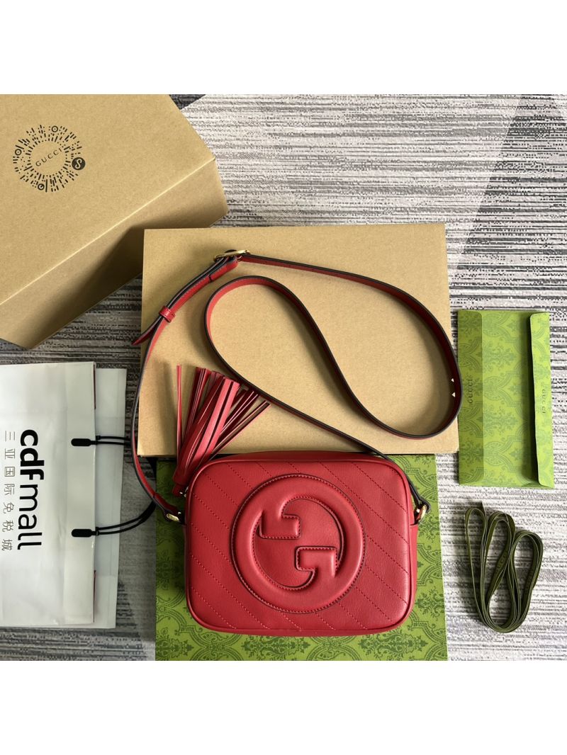 Gucci Blondie small shoulder bag 742360 in red leather