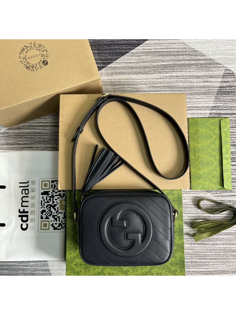 Gucci Blondie small shoulder bag 742360 in dark blue leather