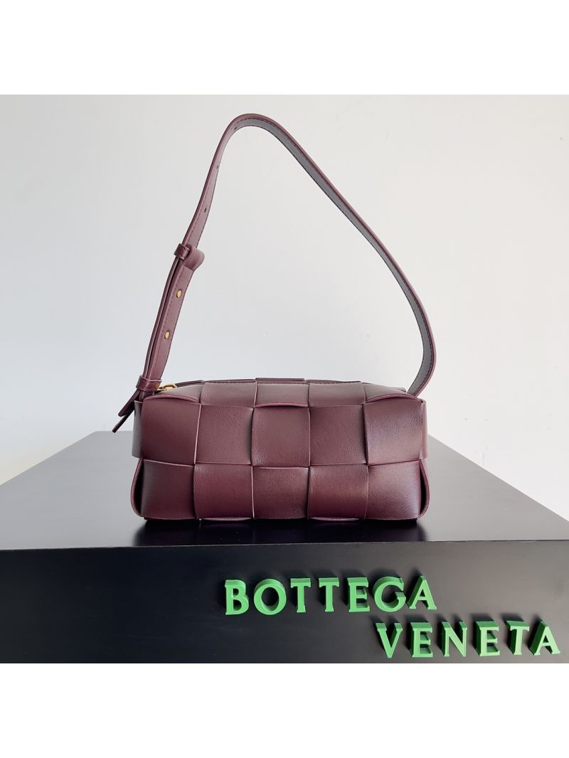 Bottega Veneta BV Small Brick Cassette Bag 729166 wine red