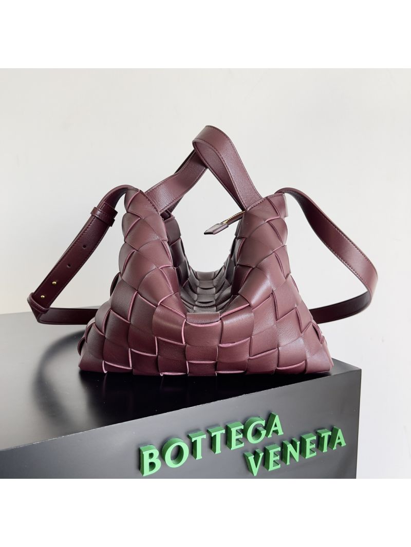 Bottega Veneta BV Cassette Bowling Intrecciato Barolo Leather Bag 730327