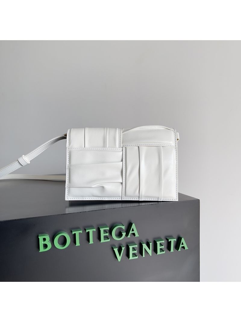 Bottega Veneta BV Mini Cassette white Cross-Body Bag 731243