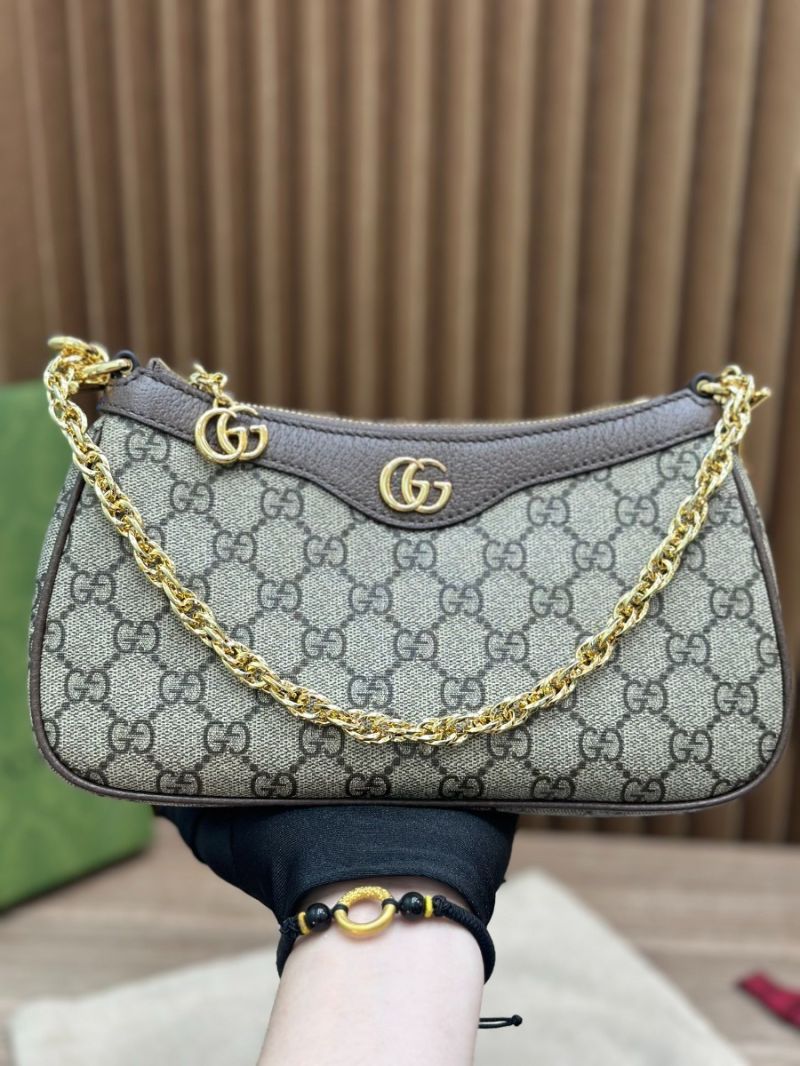 Gucci Ophidia small handbag 735132 Beige and ebony GG Supreme canvas