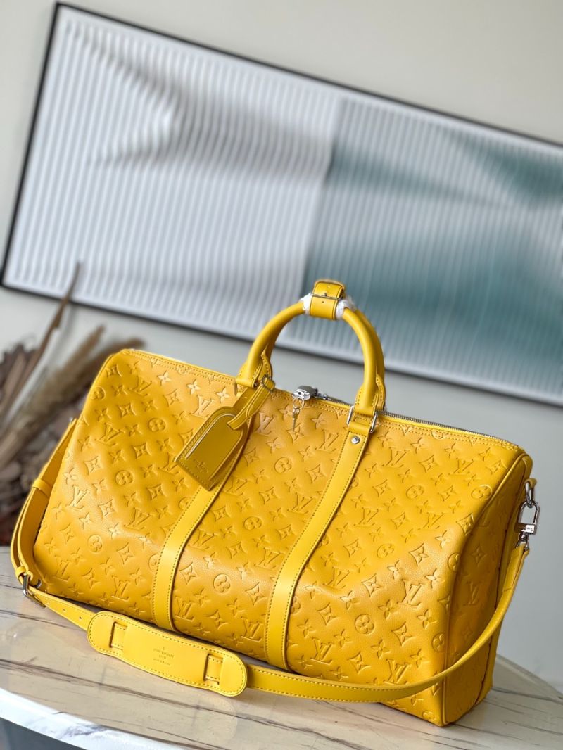Louis Vuitton LV Keepall Bandoulière 50 in Taurillon Leather M23748  - Jaune Mat