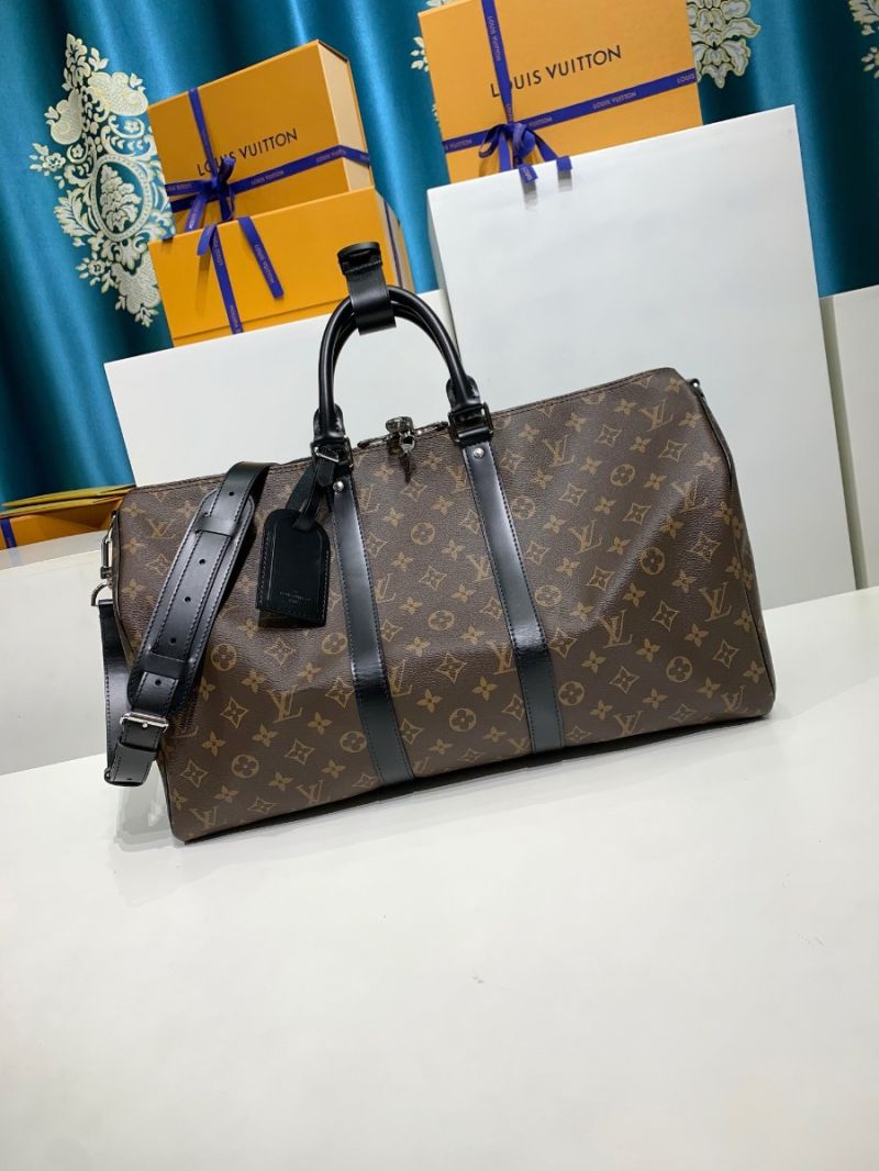 Louis Vuitton Keepall Bandoulière Monogram Macassar in Two Sizes: 55 & 45  M56711