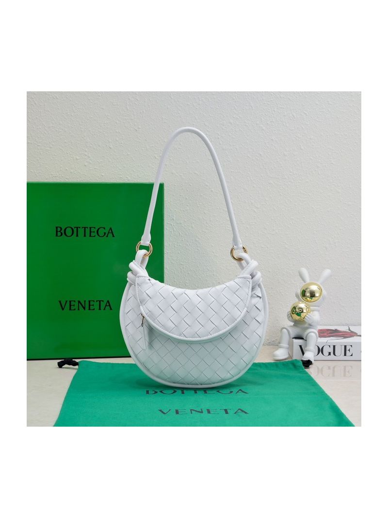 Bottega Veneta Gemelli Shoulder Bag Collection 776764 White
