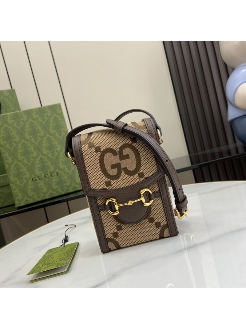 Gucci Horsebit 1955 Mini Bag 625615 GG Supreme brown gg