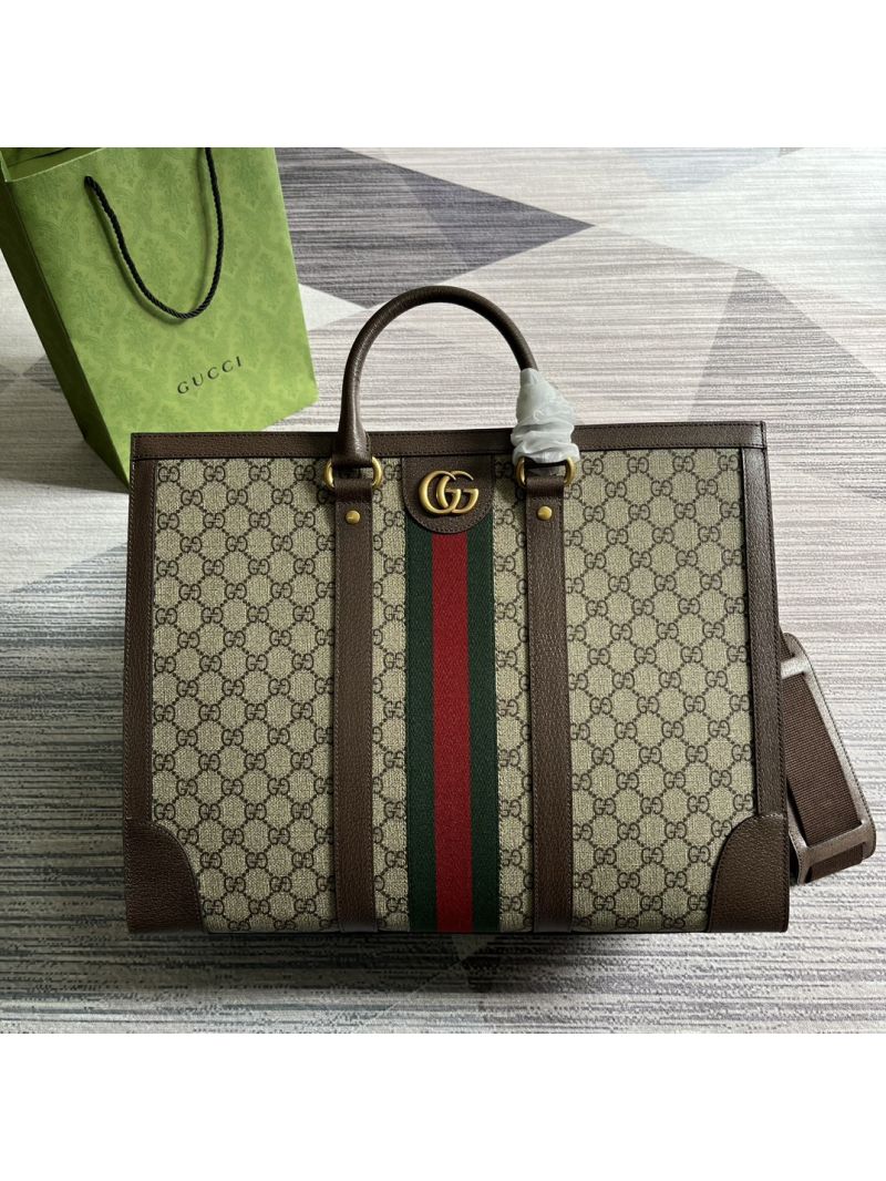 Gucci Mini GG Canvas Large Tote Bag 724665 brown