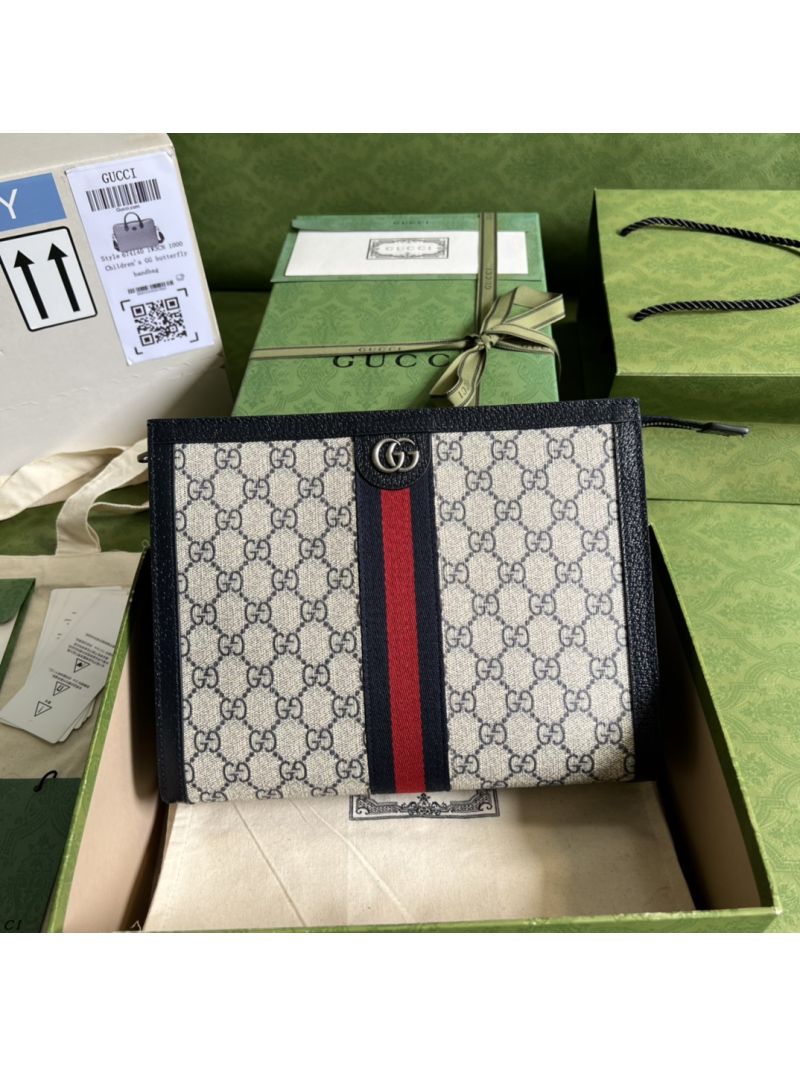 Gucci Ophidia Pouch 625549 Dark Blue leather