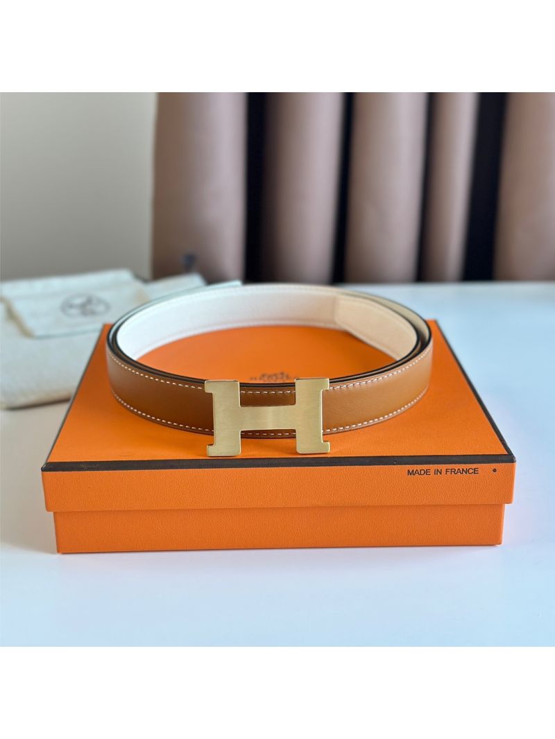 Hermes Brown Mini Constance Martelee Belt Buckle & Reversible Leather Strap 24 mm