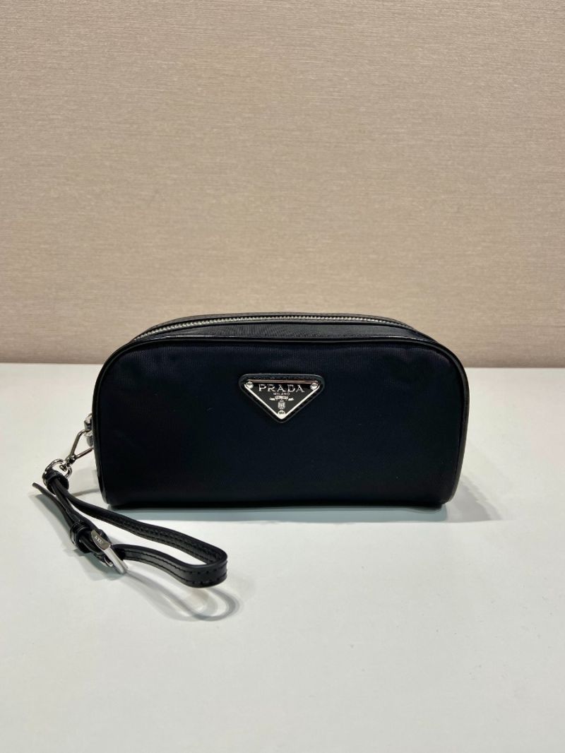 Prada Re-Nylon and brushed leather pouch
