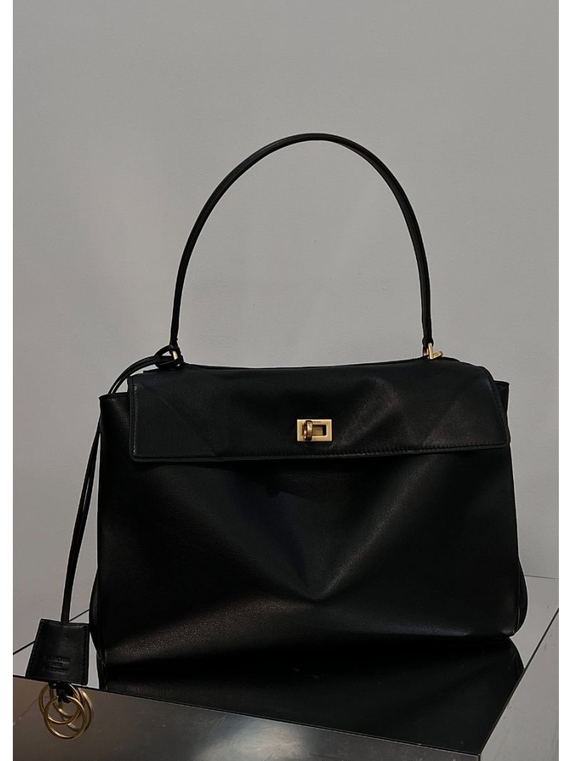 Balenciaga WOMEN'S RODEO MEDIUM HANDBAG IN BLACK 7897722
