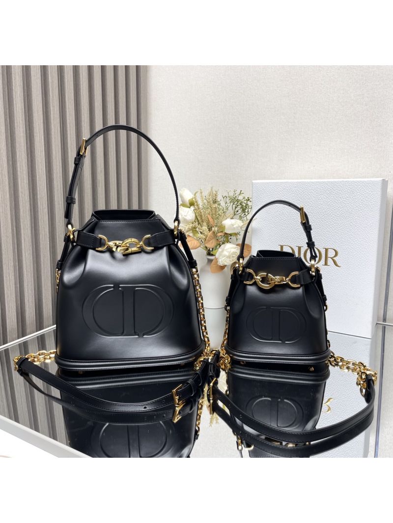 Dior C'est Dior Bag in Embossed Calfskin M2272 black