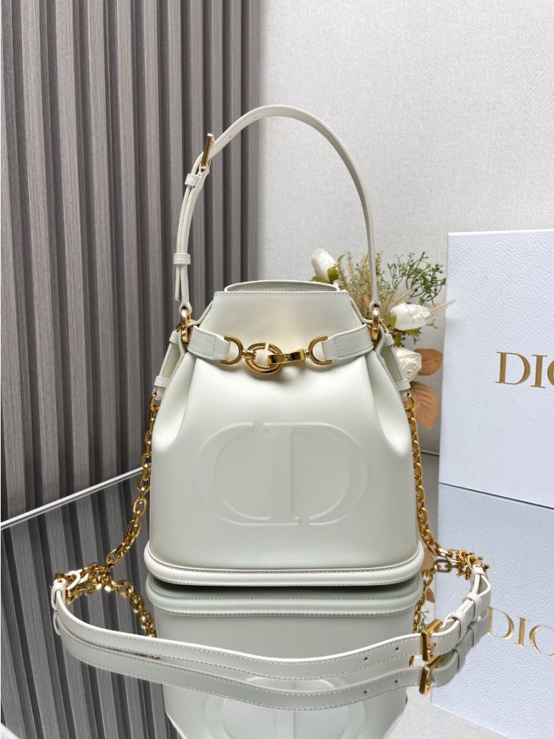 Dior C'est Dior Bag in Embossed Calfskin M2272 white