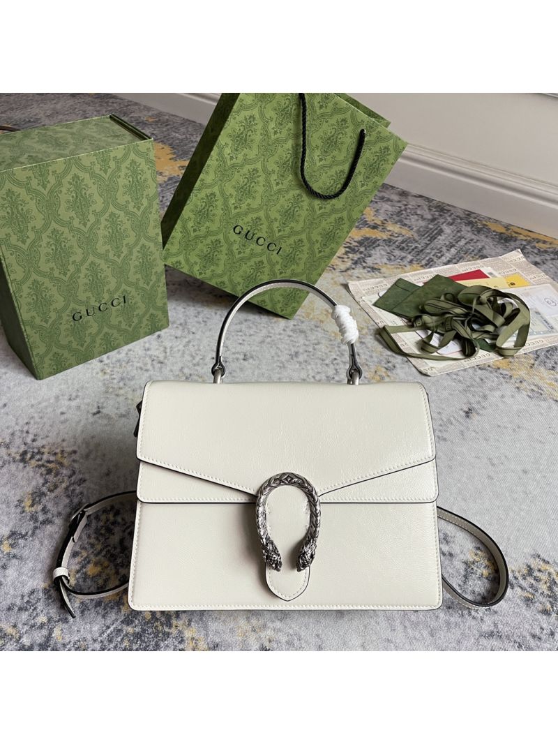 Gucci Dionysus Medium Top Handle Bag in White 795007