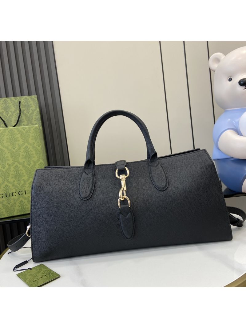 Gucci Black Medium Tote Bag with hook closure 795282 black