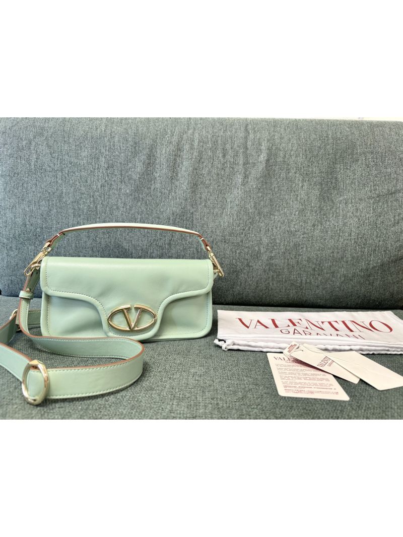 Valentino Garavani VLogo 1960 Nappa Leather Medium Shoulder Bag Green