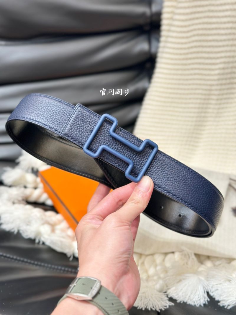 Hermès Tonight Color Belt Buckle & togo Leather Strap 32mm & 38mm blue black