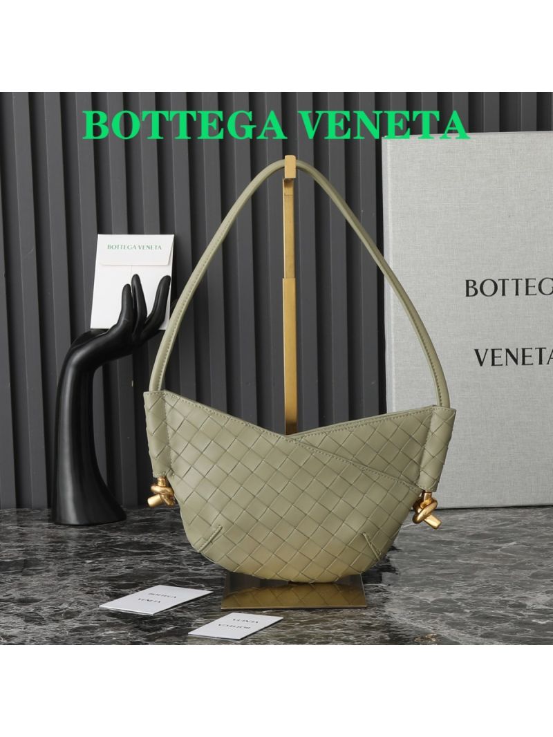 Bottega Veneta Mini Solstice Intrecciato Leather Shoulder Bag 796378 stone green