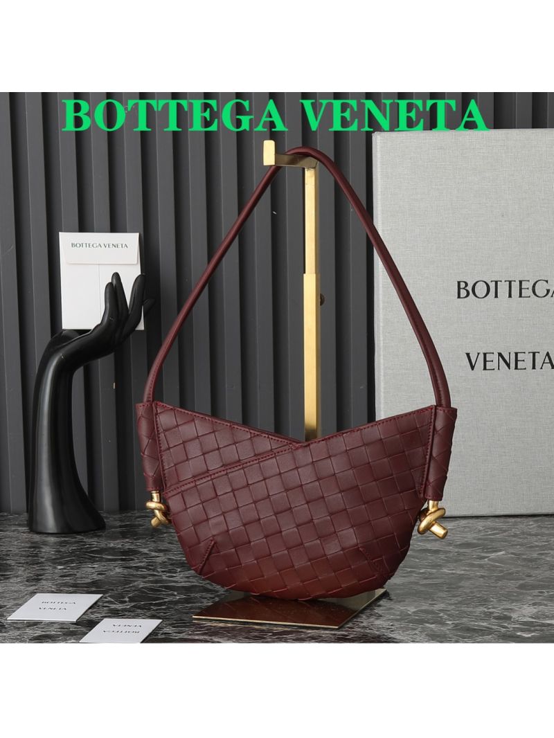 Bottega Veneta Mini Solstice Intrecciato Leather Shoulder Bag 796378 wine