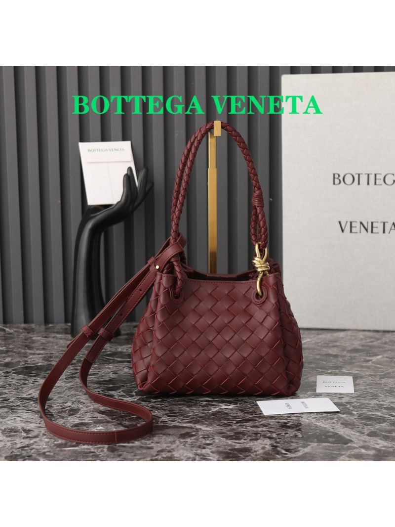 Bottega Veneta Parachute Small Intrecciato Leather Shoulder Bag 796569 wine