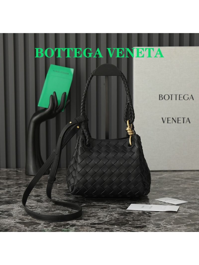 Bottega Veneta Parachute Small Intrecciato Leather Shoulder Bag 796569 black