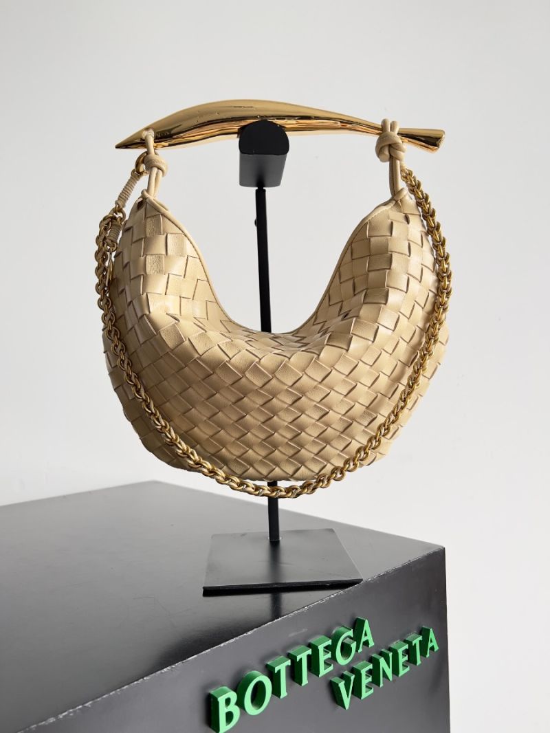 Bottega Veneta BV Sardine With Braided Chain Intrecciato leather bag 776768 Yellow Beige