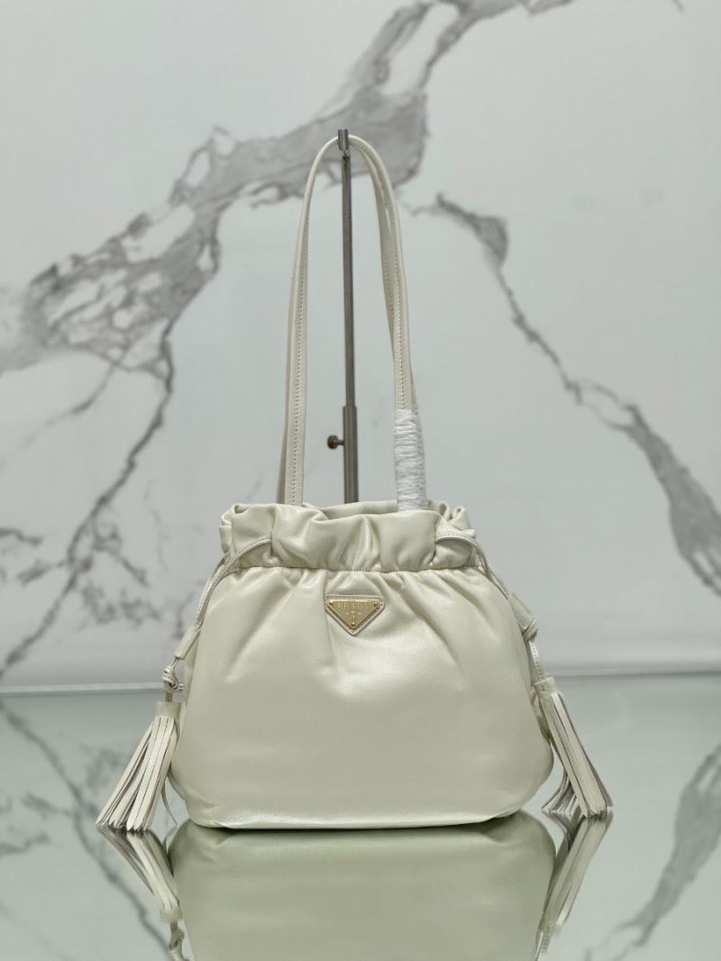 Prada Nappa Leather Shoulder Bag 1BG541 white