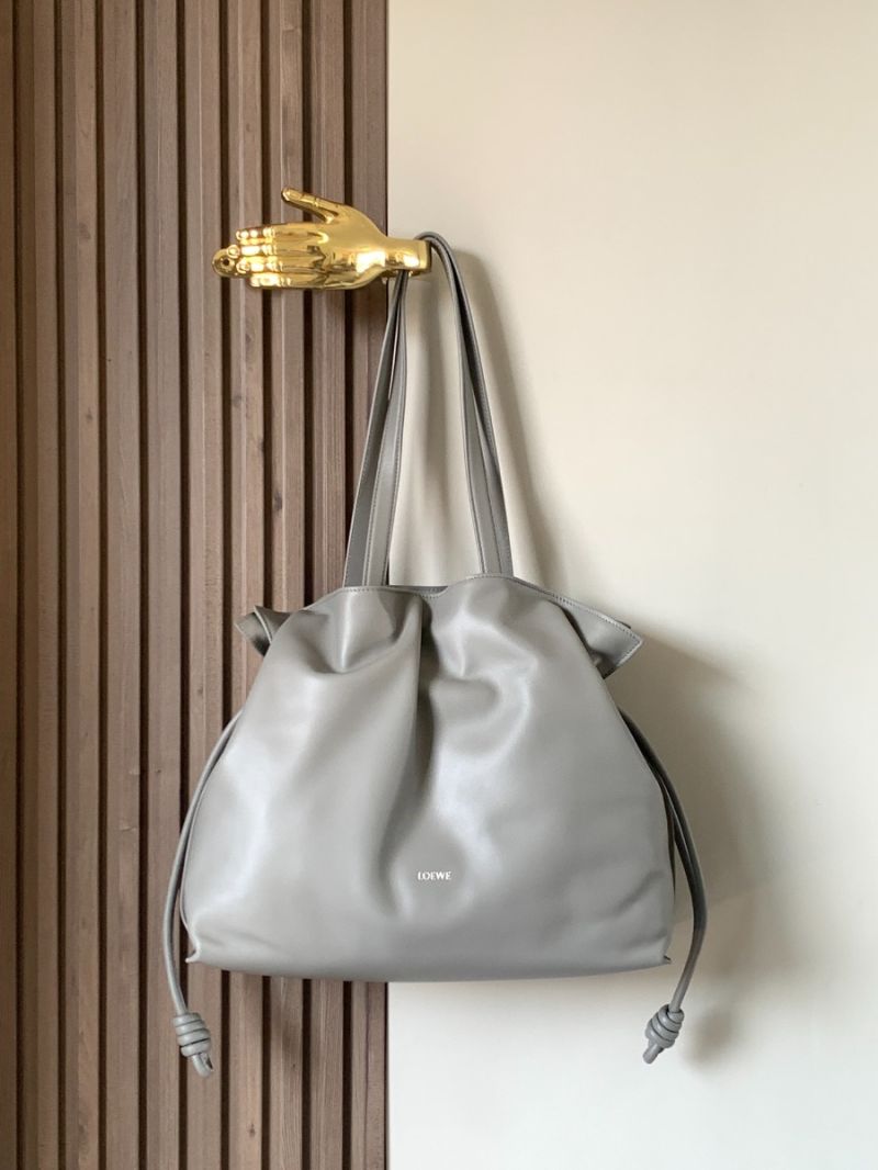 Loewe Flamenco Large Nappa Clutch A411FL1X18 pearl grey