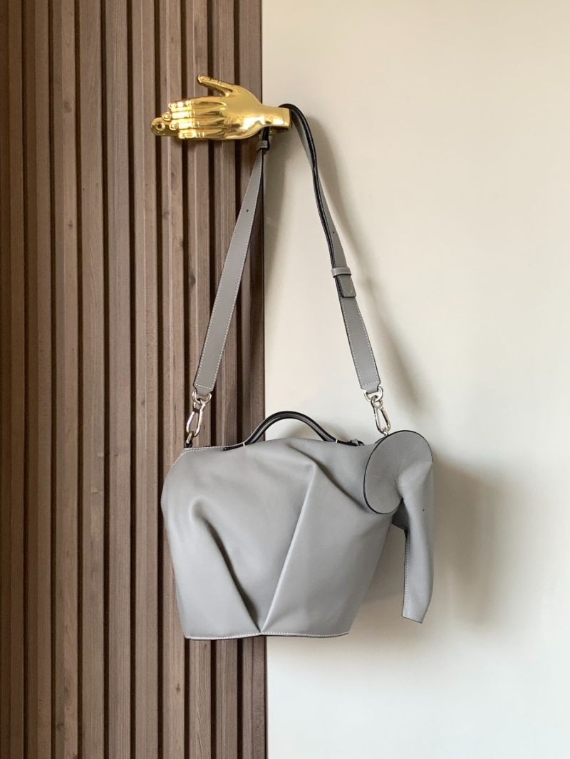 Loewe Elephant Classic Calfskin Bag B623A18X01 Asphalt Grey