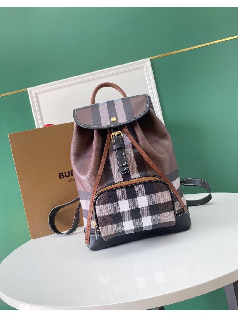 Burberry Check Backpack in Dark Birch Brown 998160