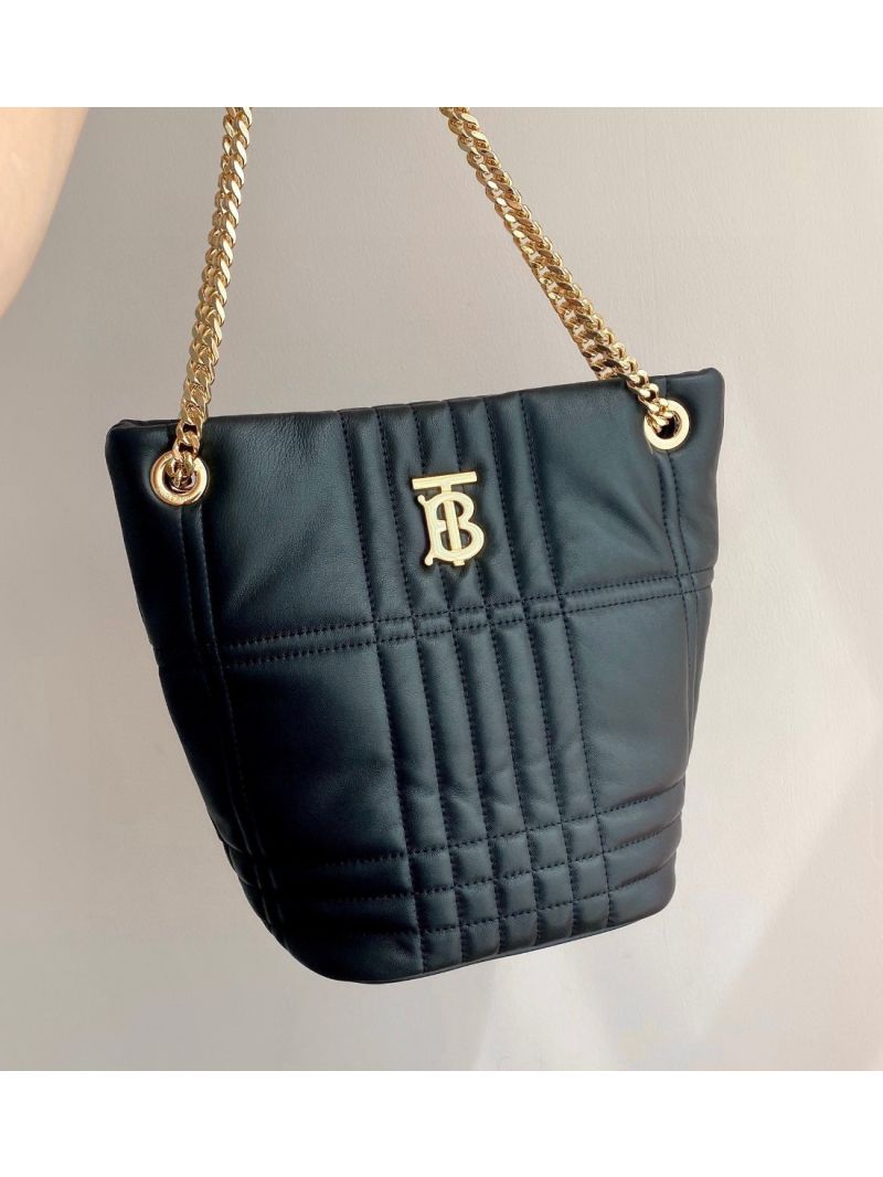 Burberry Lola Small Bucket Tote Bag in black