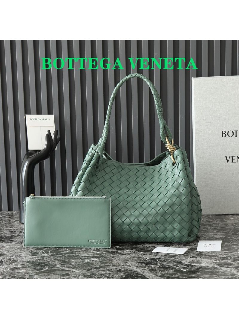 Bottega Veneta BV Large Parachute Intrecciato Lambskin 796571 Aloe vera