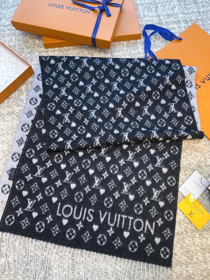 Louis Vuitton Game On Cashmere Scarf MP2907 195 x 45cm black