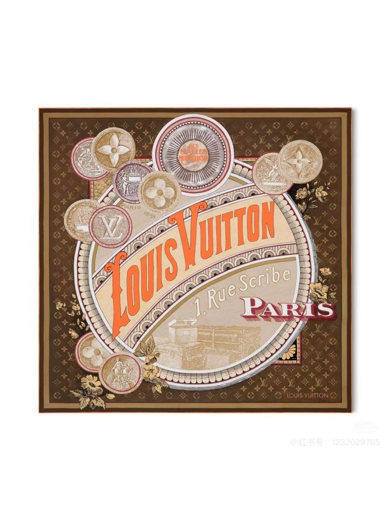 Louis Vuitton Houndstooth Print 140x140cm Scarf