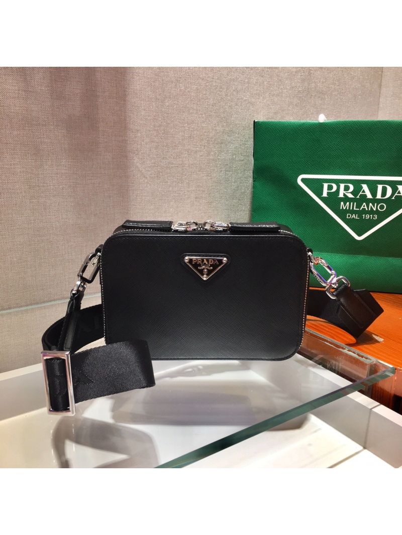 Prada Small Saffiano Leather Brique Bag 2VH070