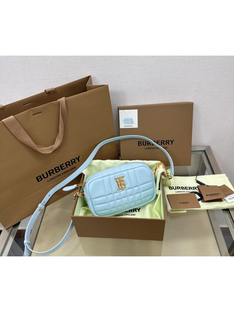 Burberry Mini Lola Quilted Luxury Camera Bag 048155 light blue