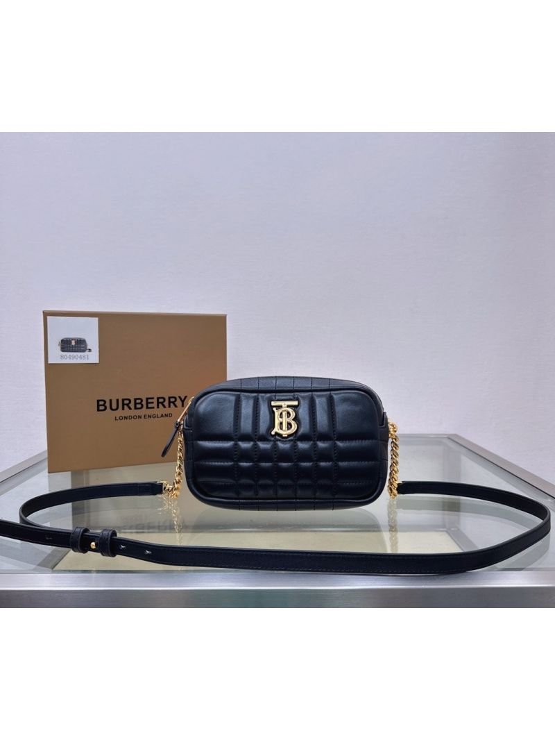 Burberry Mini Lola Quilted Luxury Camera Bag 048155 black