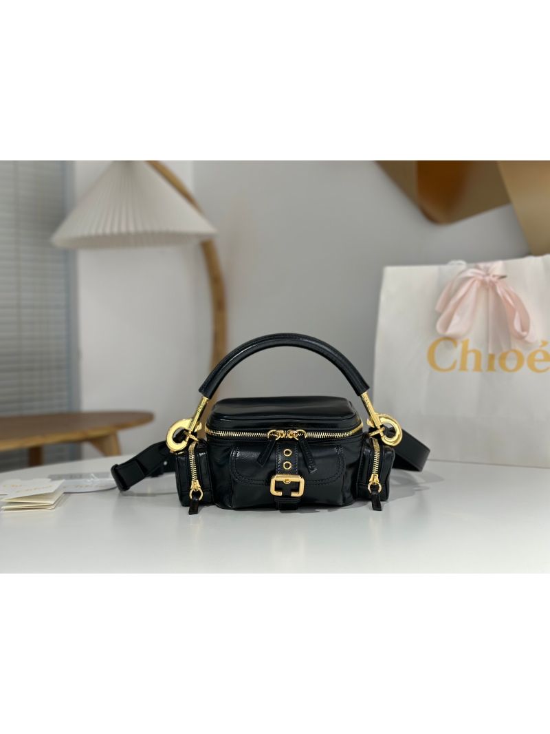 Chloé Small Camera Bag in Shiny Leather black