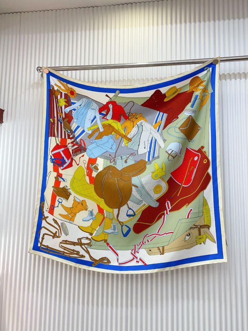 Hermes Saddle Maker Silk Scarf – Exclusive New Release 90 cm x 90 cm 4