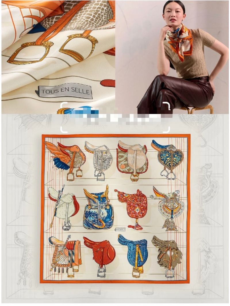 Hermes "World on the Saddle" Silk Scarf – Exquisite Craftsmanship 90 x 90 cm 1