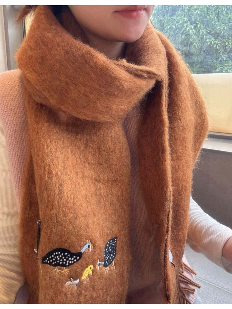 Loewe x Suna Fujita Collaboration Scarf – 185 x 23 cm brown