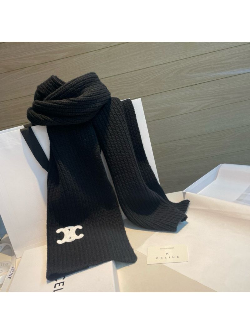 Celine Classic Cashmere Scarf - Timeless Luxury for All 30*180 cm black