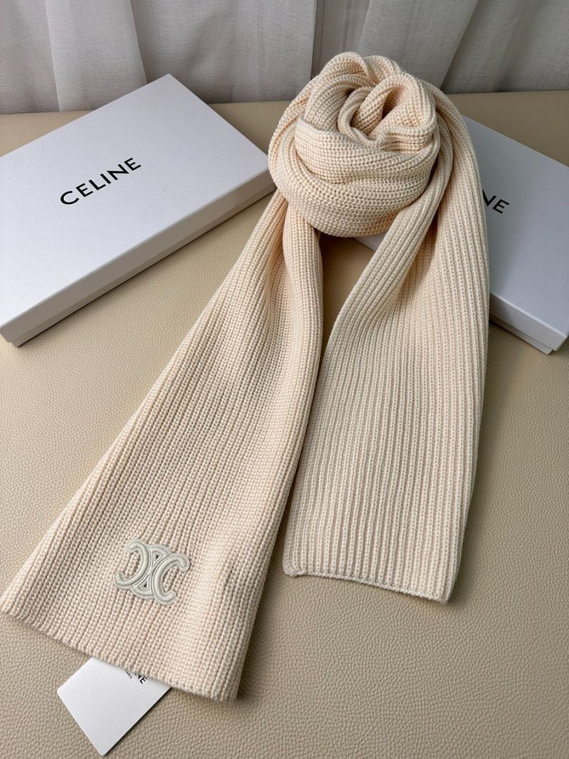 CELINE Classic Cashmere Scarf - 230 cm x 30 cm Luxurious Soft Wool Scarf for Unisex light beige