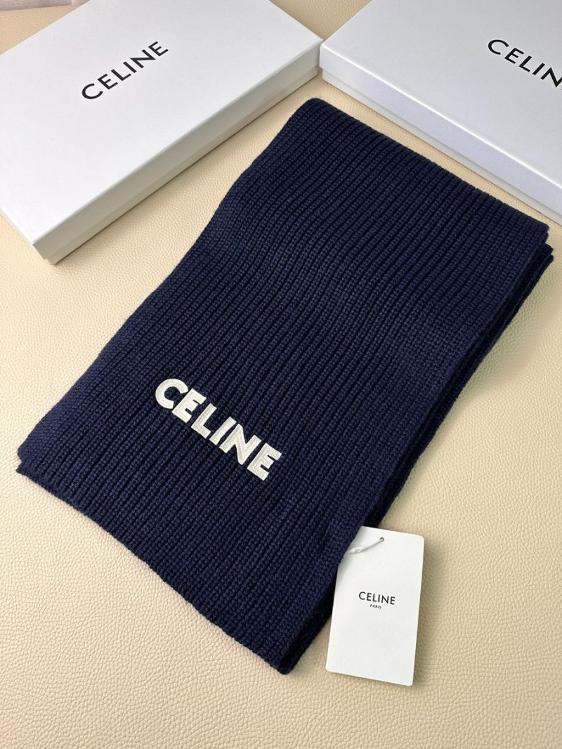 CELINE Classic Cashmere Scarf - 230 x 30 cm dark blue