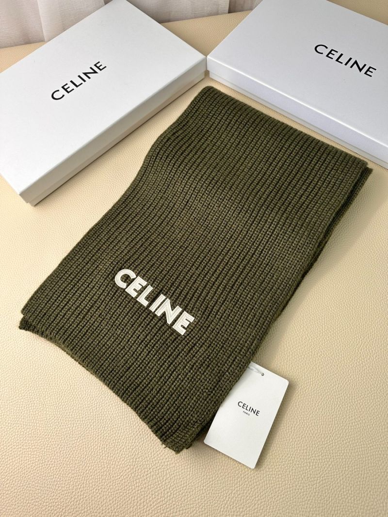 CELINE Classic Cashmere Scarf - 230 x 30 cm dark green
