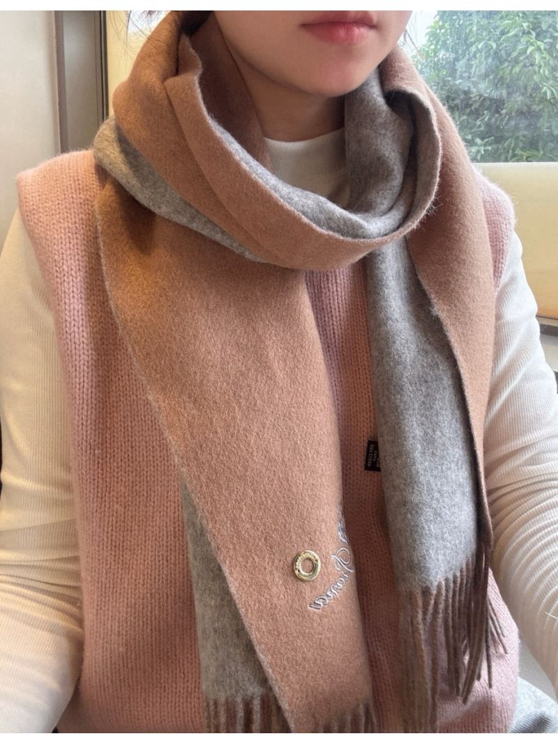 Loro Piana Double-Faced Cashmere Scarf 180 x 30 cm - Luxurious Autumn/Winter Scarf