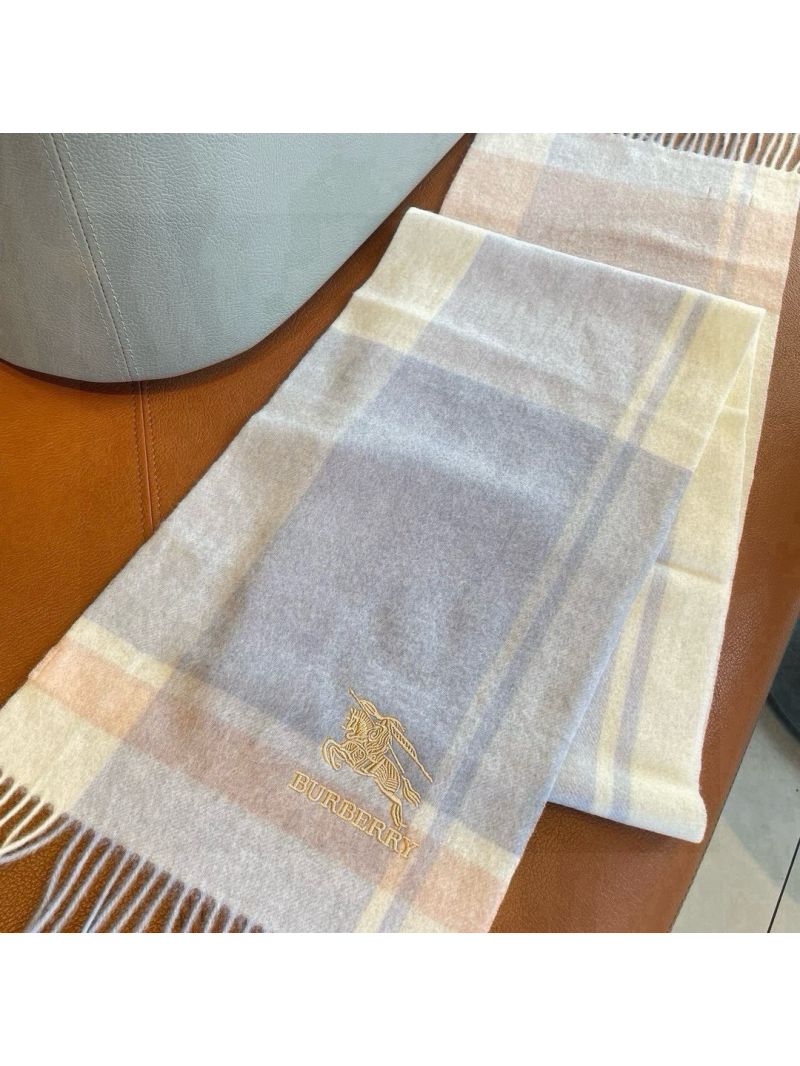 Burberry Classic Embroidered Horse Logo Wool Scarf – 30x180cm blue